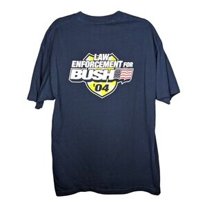 Vintage Law Enforcement For Bush T Shirt Size XL Murina‎ USA Political 2004